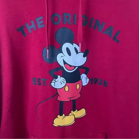 VANS X DISNEY Red Mickey Mouse Graphic Hoodie L - Picture 2 of 10